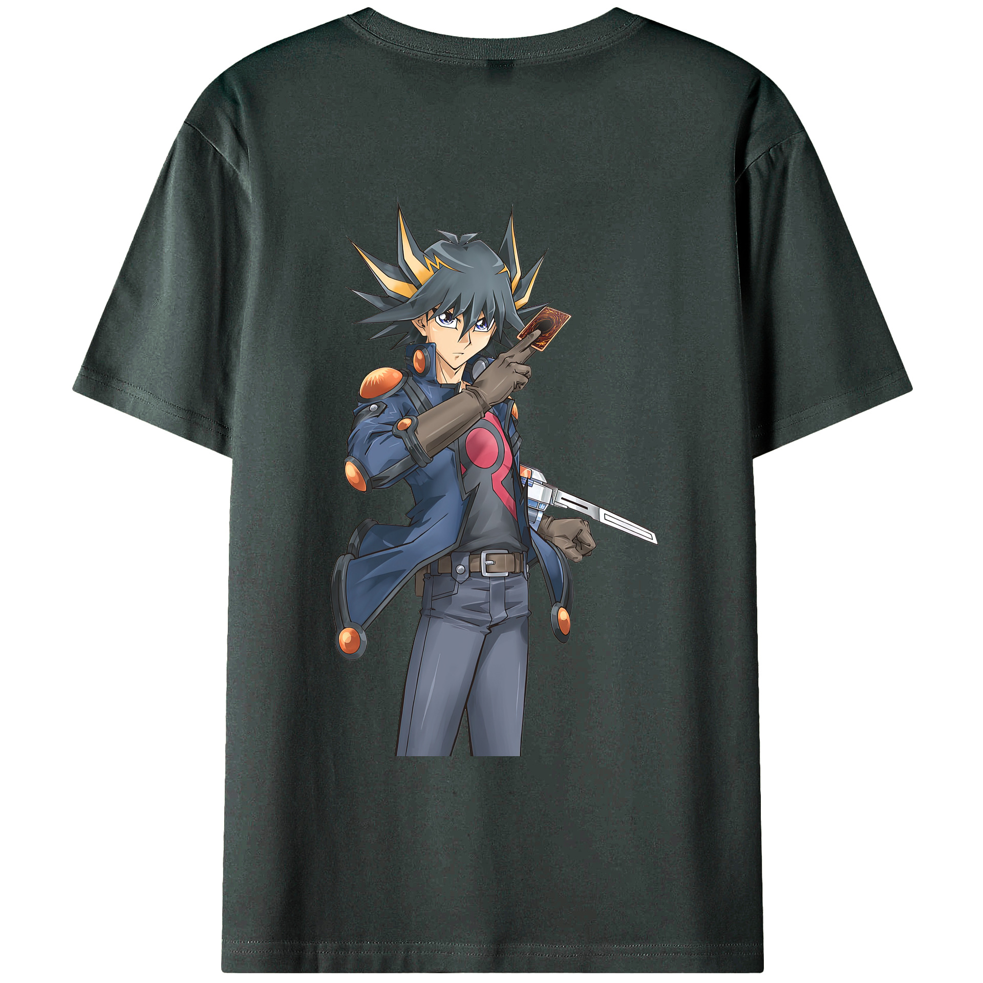 （画像用） 遊☆戯☆王 Yu-Gi-Oh! 綿100％ メンズ半袖Tシャツ（バックプリント） 通気性